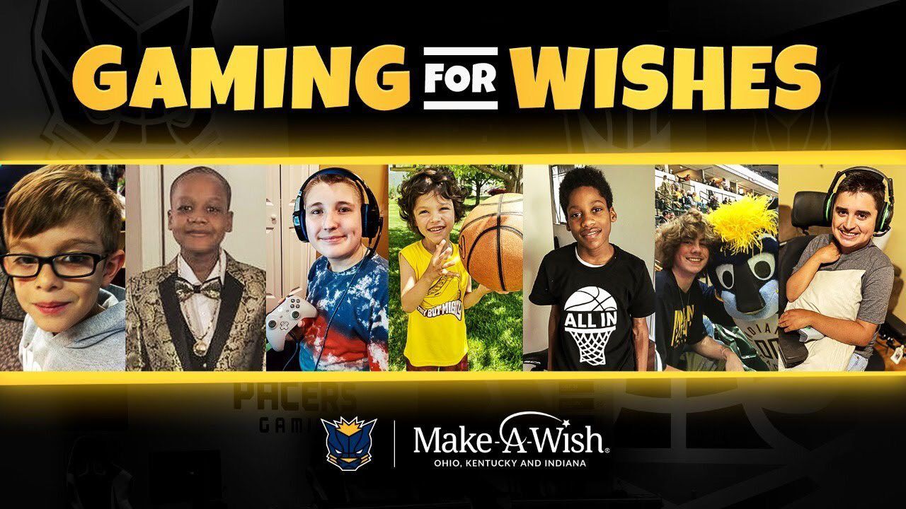 Gaming for Wishes charity stream graphic with Make-A-Wish
